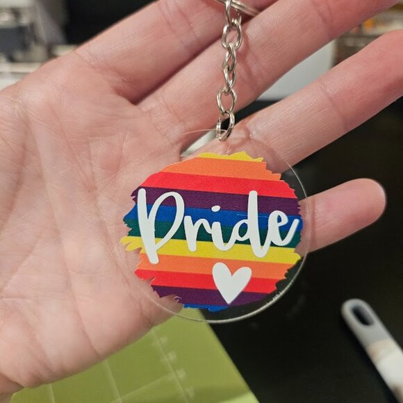 Pride Rainbow Keychain - Picture 3 of 3